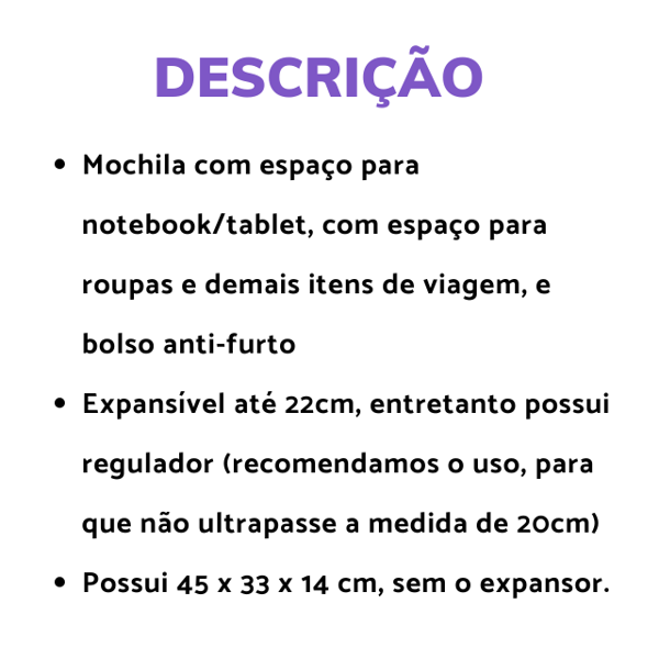 Mochila Prata, 3 Divisórias foto do produto